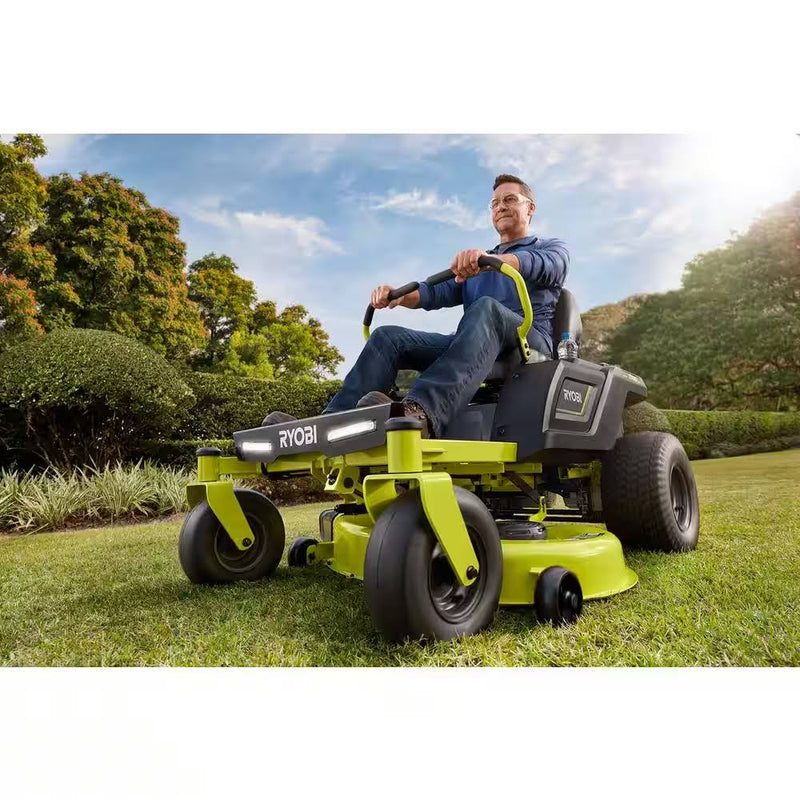 Ryobi 42 in. 100 Ah Battery Electric Riding Zero Turn Mower