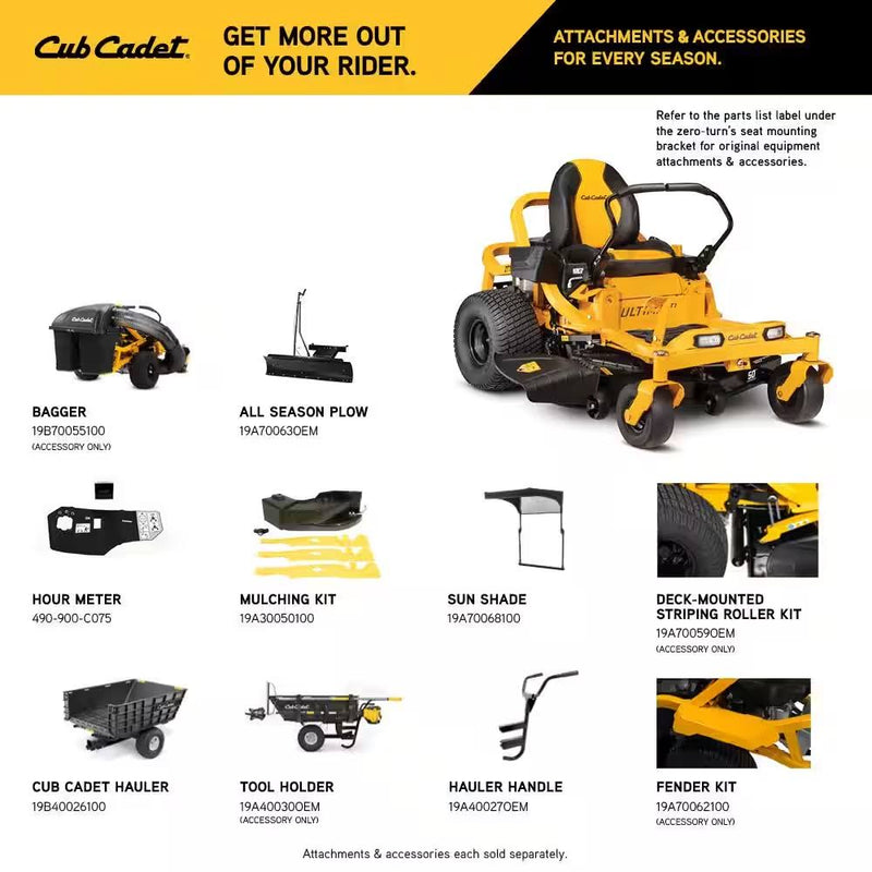 Cub Cadet Ultima ZT1 (50″) 23hp Kawasaki Zero Turn Mower